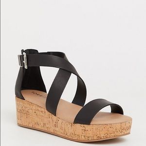 TORRID Cork Platform Sandals (8.5 wide width)